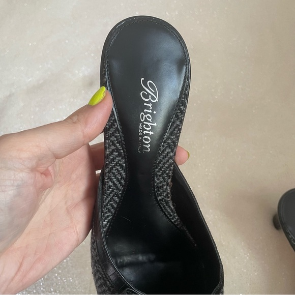 y2k Brighton Tweed Embellished Kitten Heel Mules ✨ - Picture 9 of 10